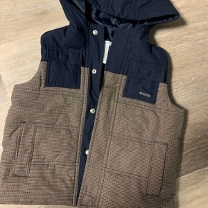 Boys vest- navy blue/tweed- Janie & jack